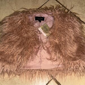 Nite Out Faux Fur Vest in Pink